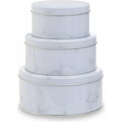 Premier Housewares White Marble Effect Kitchen Container 3pcs