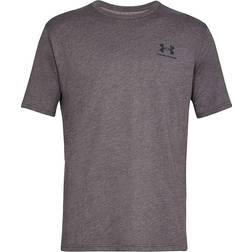 Under Armour Left Chest Logo Short Sleeve Men's - Charcoal Medium Heather/Black