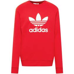 adidas Adicolor Classics Trefoil Crewneck Sweatshirt - Vivid Red/White