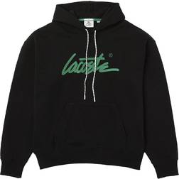 Lacoste L!ve Cotton Hoodie Unisex - Black/Green