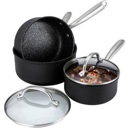 Prestige Scratch Guard Set di pentole con coperchio 3 Parti