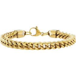 Steeltime 3D Franco Chain Link Bracelet - Gold