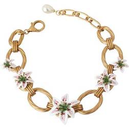 Dolce & Gabbana Lilium Floral Choker - Gold/Pearl/Multicolour