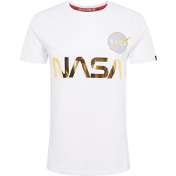 Alpha Industries NASA Reflective T-Shirt - White/Gold