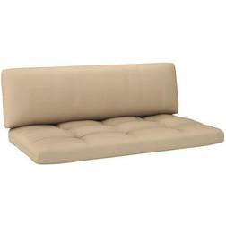 vidaXL 314649 2-pack Chair Cushions Beige (110x58cm)