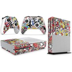 giZmoZ n gadgetZ Xbox One X Console Skin Decal Sticker + 2 Controller Skins - Stickerbomb