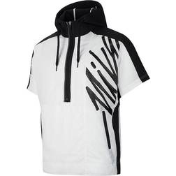 Nike Short Sleeve Half Zip Training Hoodie Men - White/Black