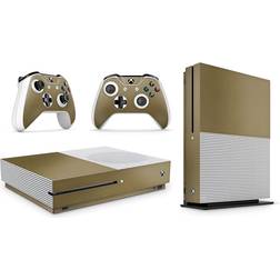 giZmoZ n gadgetZ Xbox One S Console Skin Decal Sticker + 2 Controller Skins - Metallic Gold