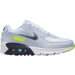 NIKE Air Max 90 GS - White/Blackened Blue/Volt/Football Grey