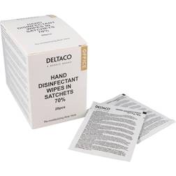 Deltaco Hand Disinfectant Wipes In Sachets Deltaco Office 20-pak