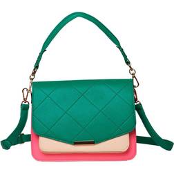 Noella Blanca Multi Compartment Bag - Green/Pink/Nude