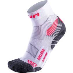 UYN Run Trail Challenge Socks Women - White/Coral Fluo