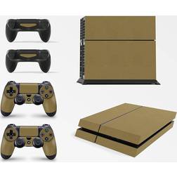 giZmoZ n gadgetZ PS4 Console Skin Decal Sticker + 2 Controller Skins - Metallic Gold