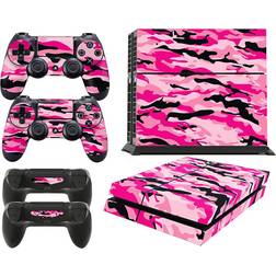 giZmoZ n gadgetZ PS4 Console Skin Decal Sticker + 2 Controller Skins - Pink