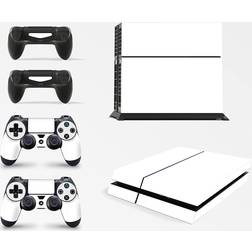 giZmoZ n gadgetZ PS4 Console Skin Decal Sticker + 2 Controller Skins - White