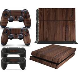 giZmoZ n gadgetZ PS4 Console Skin Decal Sticker + 2 Controller Skins - Wood