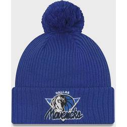 New Era Dallas Mavericks 2021 NBA Tip-Off Team Color Pom Cuffed Knit Beanie Sr