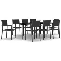 vidaXL 3099280 Matgrupp, 1 Bord inkl. 8 Stolar