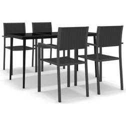 vidaXL 3099271 Essgruppe, 1 Tisch einschl. 4 Stühle