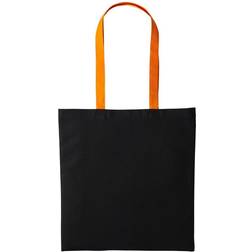 Nutshell Varsity Shopper Long Handle Tote Bag - Black/Orange