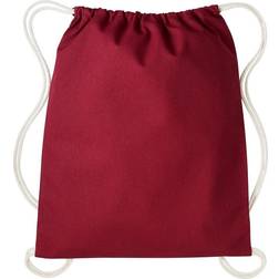 Nutshell Drawstring Gymsac - Burgundy/Natural