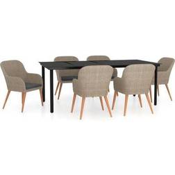 vidaXL 30995 Matgrupp, 1 Bord inkl. 6 Stolar