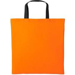 Nutshell Varsity Shopper Short Handle Tote Bag - Orange/Black