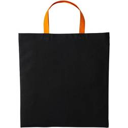 Nutshell Varsity Shopper Short Handle Tote Bag - Black/Orange