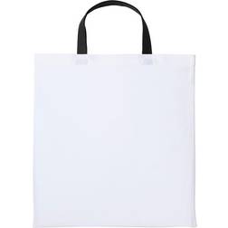 Nutshell Varsity Shopper Short Handle Tote Bag - White/Black