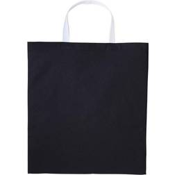 Nutshell Varsity Shopper Short Handle Tote Bag - Black/White