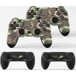 giZmoZ n gadgetZ PS4 2 x Controller Skins Full Wrap Vinyl Sticker - Camouflage