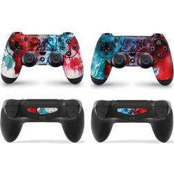 giZmoZ n gadgetZ PS4 2 x Controller Skins Full Wrap Vinyl Sticker - Color Explosion