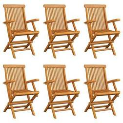vidaXL 3065529 6-pack Trädgårdsmatstol