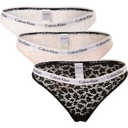 Calvin Klein Carousel Lace Core Brazilian 3-pack - Black/Pink