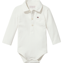 Tommy Hilfiger Baby Boy Poplin Collar Body L/S - Marshmallow (KN0KN00905)