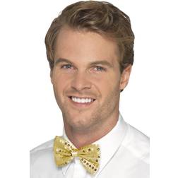 Smiffys Sequin Bow Tie Gold