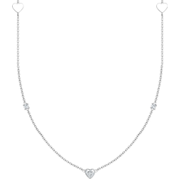 Thomas Sabo Charm Club Delicate Heart Necklace - Silver/Transparent