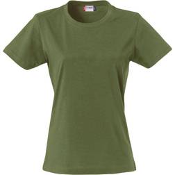 Clique Plain T-shirt W - Army Green