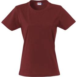 Clique Plain T-shirt W - Burgundy