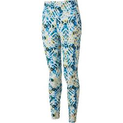 Ronhill Women's Life Crop Tight - White/Deep Blue Tie Dye