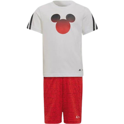 Adidas X Disney Kid's Mickey Mouse Summer Set - White/Vivid Red (HA6593)