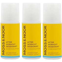 Moss & Noor After Workout Clean Eucalyptus Deo Roll-on 60ml 3-pack