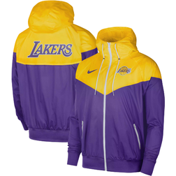 Nike Los Angeles Lakers 75th Anniversary Courtside Windrunner Raglan Hoodie Full Zip Jacket Sr