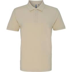 ASQUITH & FOX Men's Plain Short Sleeve Polo Shirt - Natural