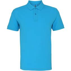 ASQUITH & FOX Men's Plain Short Sleeve Polo Shirt - Turquoise