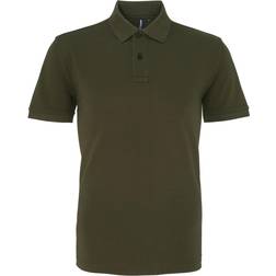 ASQUITH & FOX Men's Plain Short Sleeve Polo Shirt - Olive