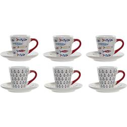 Dkd Home Decor - Taza de café 13cl 6pcs