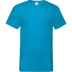 Fruit of the Loom Valueweight V-Neck Short Sleeve T-shirt M - Azure Blue