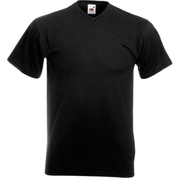 Fruit of the Loom Valueweight V-Neck Short Sleeve T-shirt M - Black