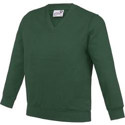 AWDis Kid's Academy V-Neck Sweatshirt - Green (AC003J)